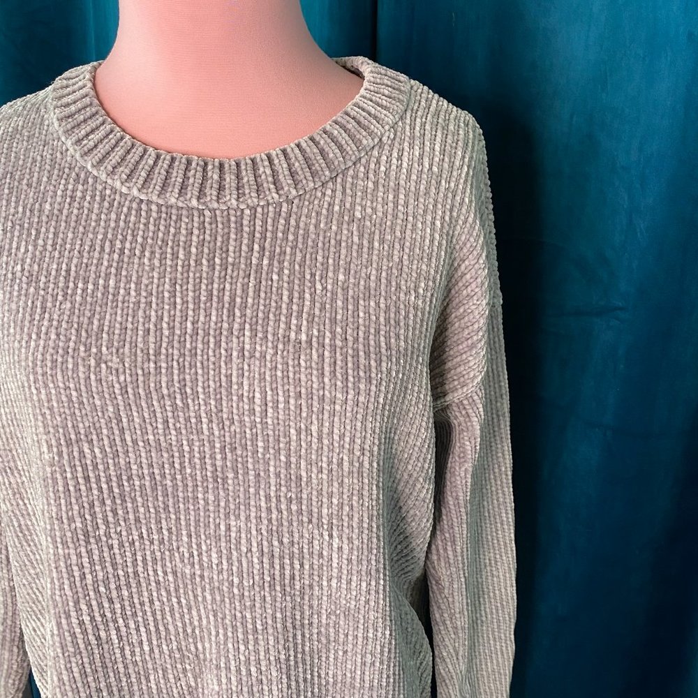 Gap Ribbed Knit Crew Neck Sweater Gray - Picture 7 of 7